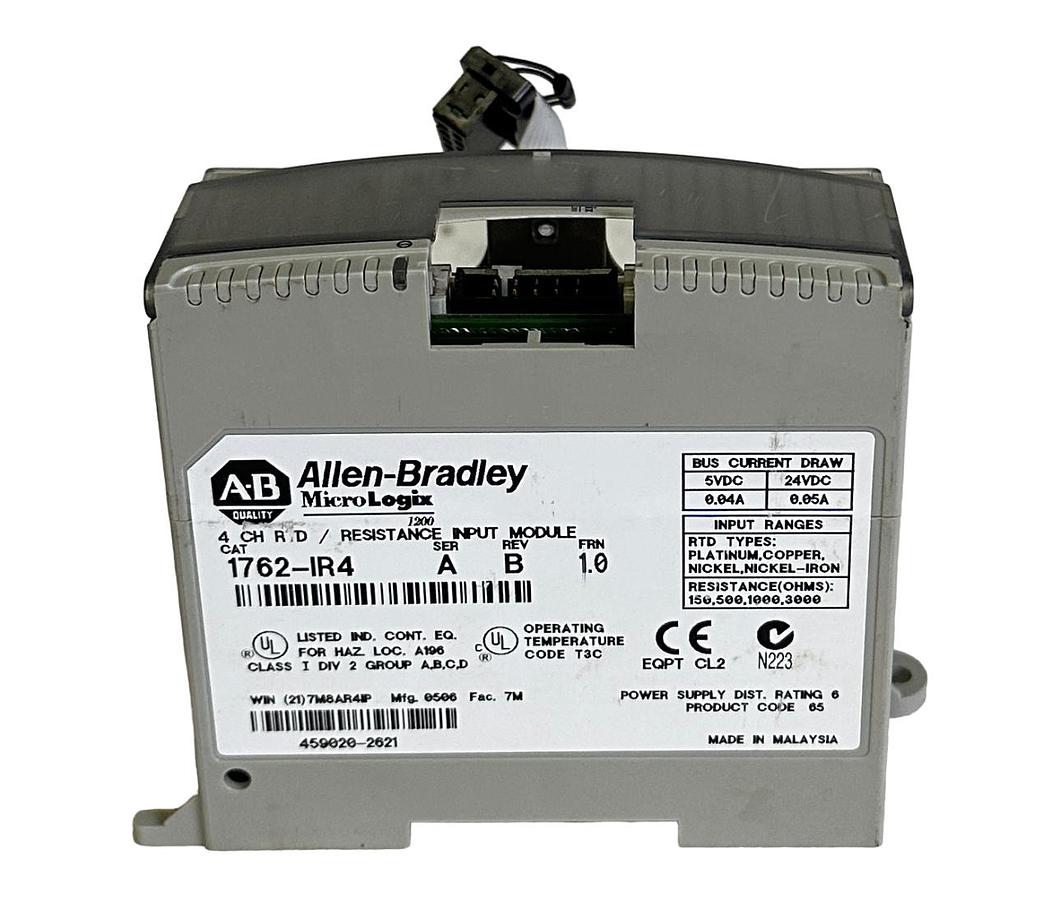 Used ALLEN BRADLEY 1762-IR4 /A MicroLogix 4-CH RTD/RESISTANCE INPUT MODULE 1762IR4