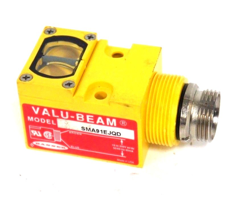 Used NEW BANNER SMA91EJQD VALU-BEAM SENSOR EMITTER 10 TO 250V, 50/60HZ, 59140