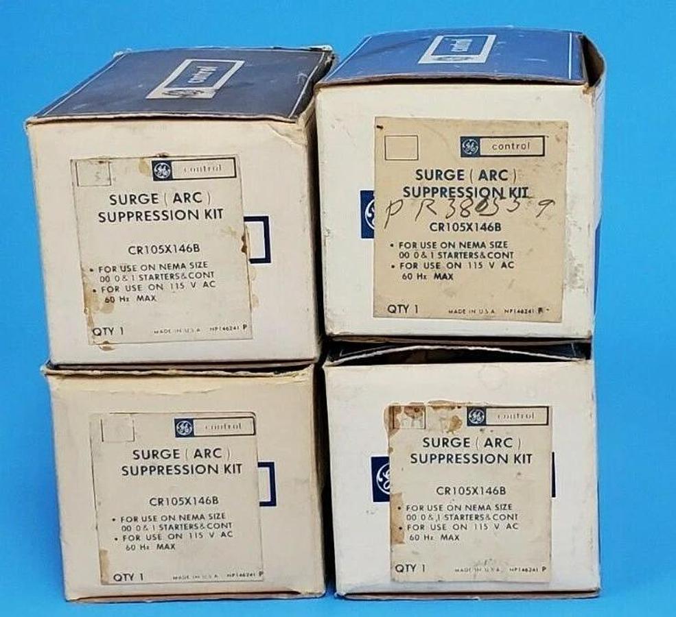 Used LOT OF 4 NIB GENERAL ELECTRIC CR105X146B SURGE (ARC) SUPPRESSION KITS