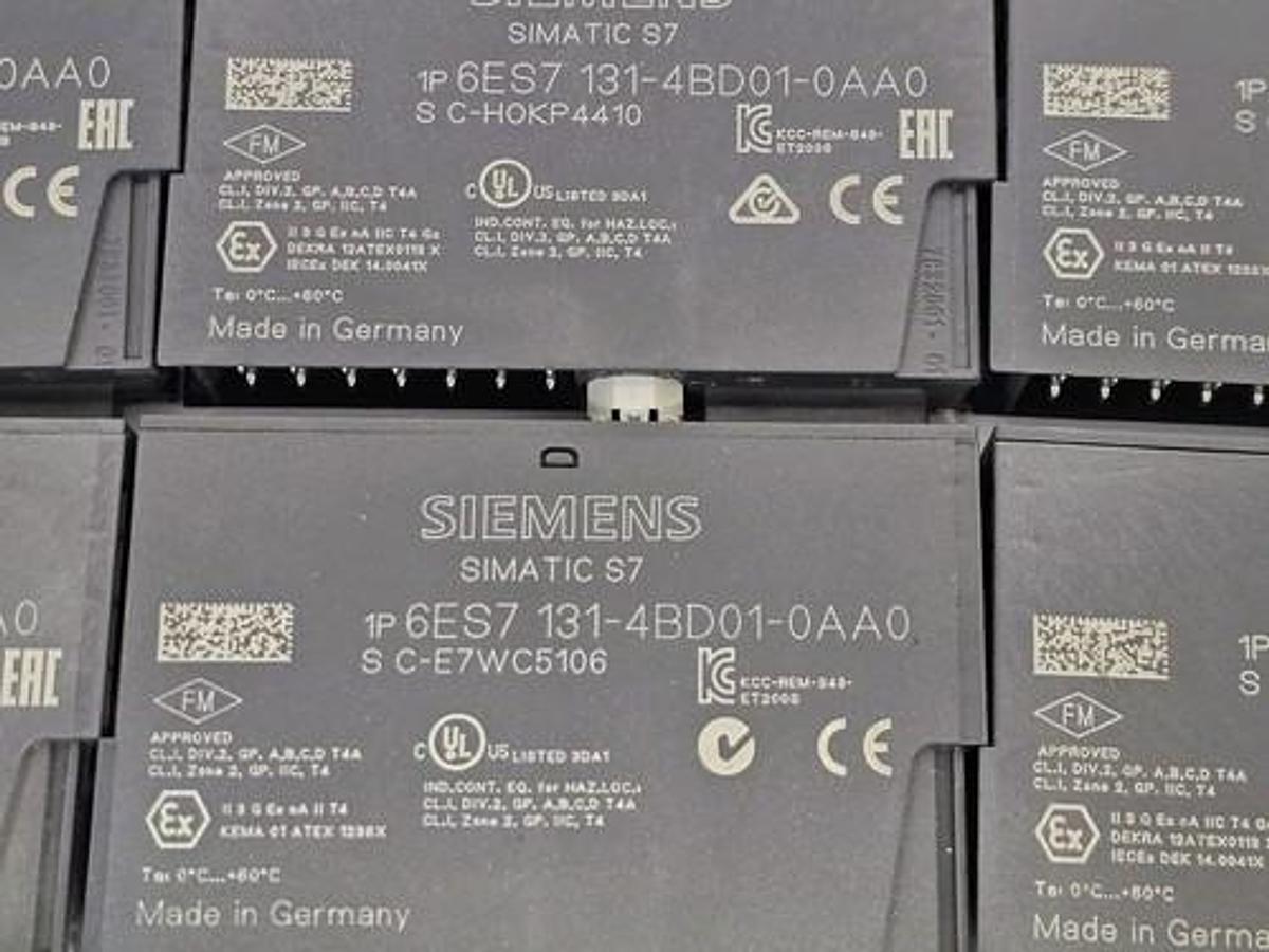 Used LOT OF 6 SIEMENS 6ES7131-4BD01-0AA0 DIGITAL INPUT MODULES 6ES71314BD010AA