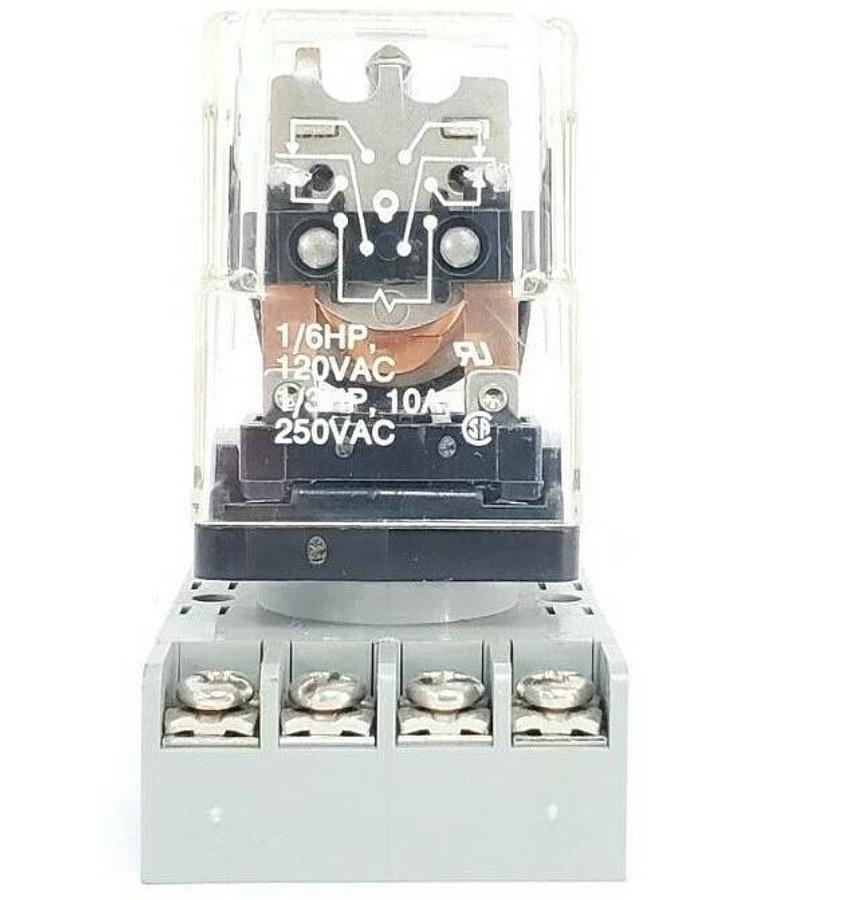 Used POTTER & BRUMFIELD KRPA-11AG-120 RELAY KRPA11AG120, 120V W/ 27E891 SOCKET