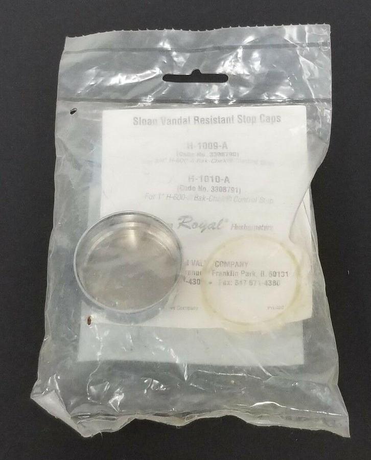 Used NEW SLOAN H-1009-A CAP H1009A, H-1010-A