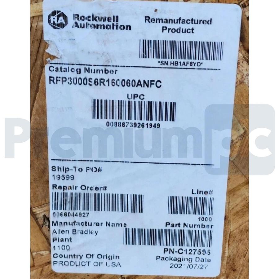 Refurbished RELIANCE ALLEN BRADLEY FP3000-S6R-1600-60-AN-FC | FP3000 FlexPak 3000 DC DRIVE