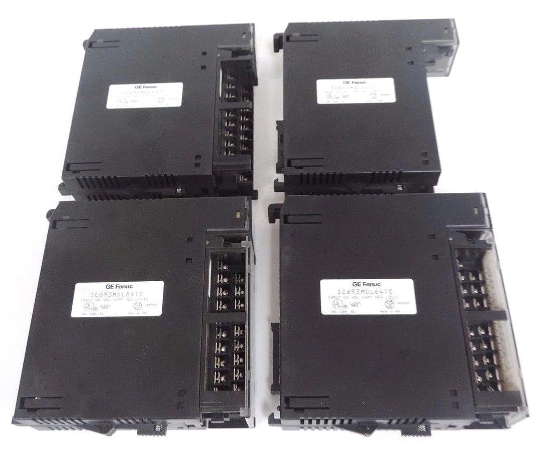 Used LOT OF 4 GE FANUC IC693MDL641C INPUT MODULES 24VDC 16PT