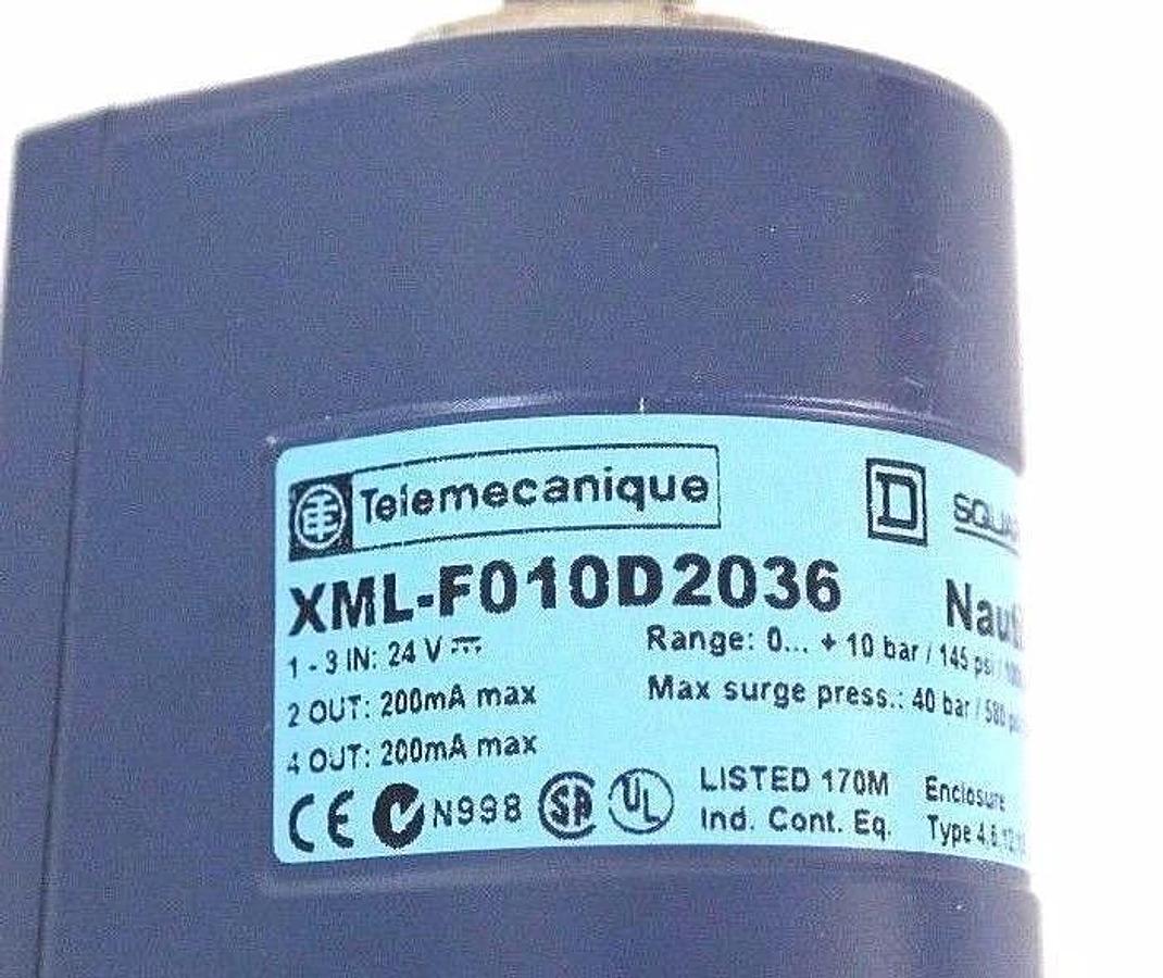 Used NIB TELEMECANIQUE XML-F010D2036 DUAL STAGE ELECTRONIC PRESSURE SWITCH