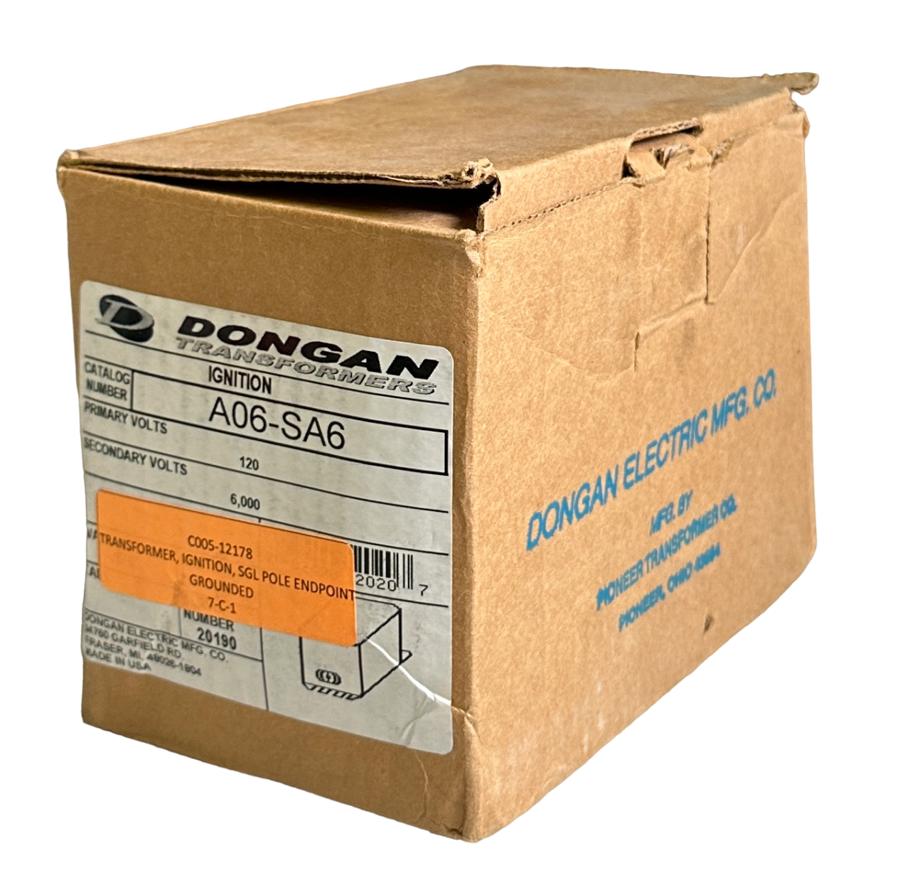 Used NEW DONGAN A06-SA6 / A06SA6 INTERCHANGEABLE IGNITION TRANSFORMER 120V 60Hz 175A