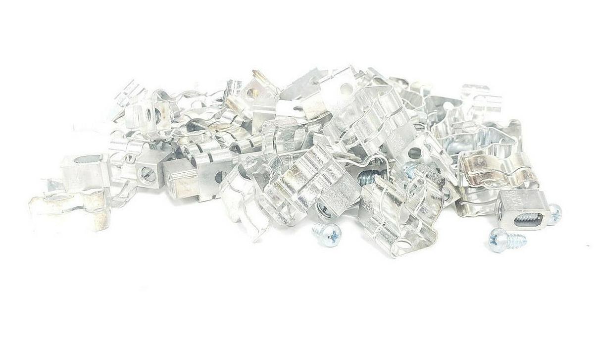 Used LOT OF 42 GENERIC 1A5737 TERMINAL LUG / FUSEHOLDER CLIPS 2-14 US AL7CU W/ SCREWS