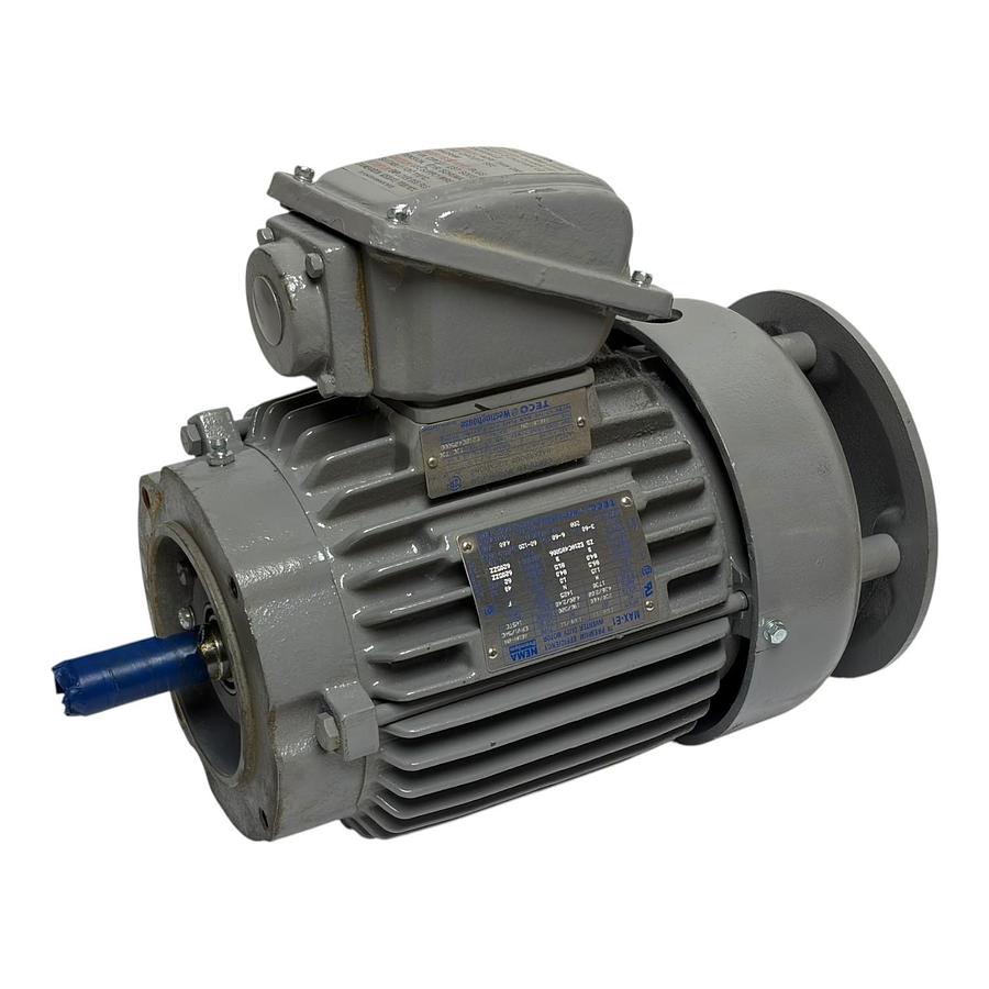 Used TECO Westinghouse EPV1/54C MAX-E1 1.5 HP Inverter Duty Motor 145TC TEFC