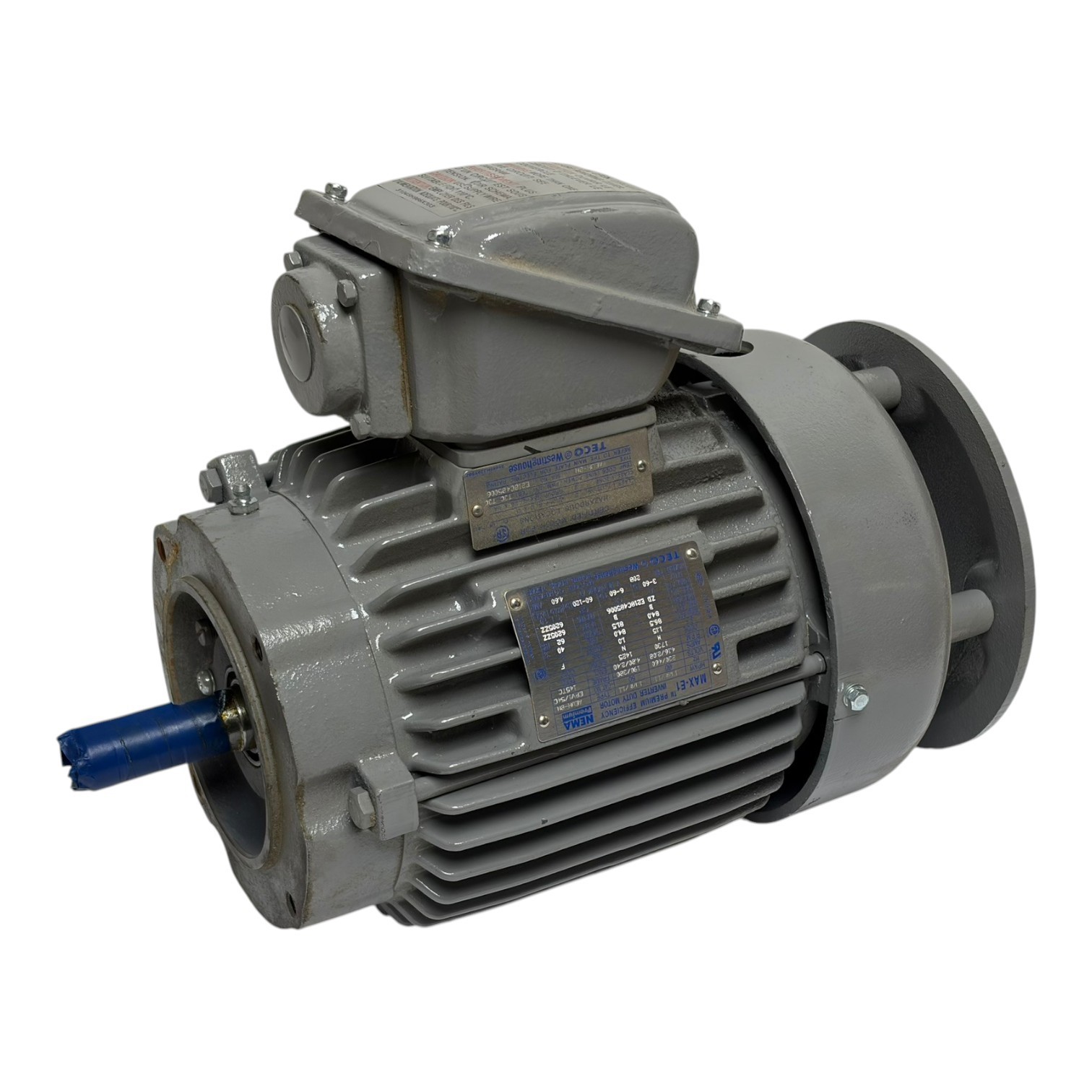 Used TECO Westinghouse EPV1/54C MAX-E1 1.5 HP Inverter Duty Motor 145TC TEFC