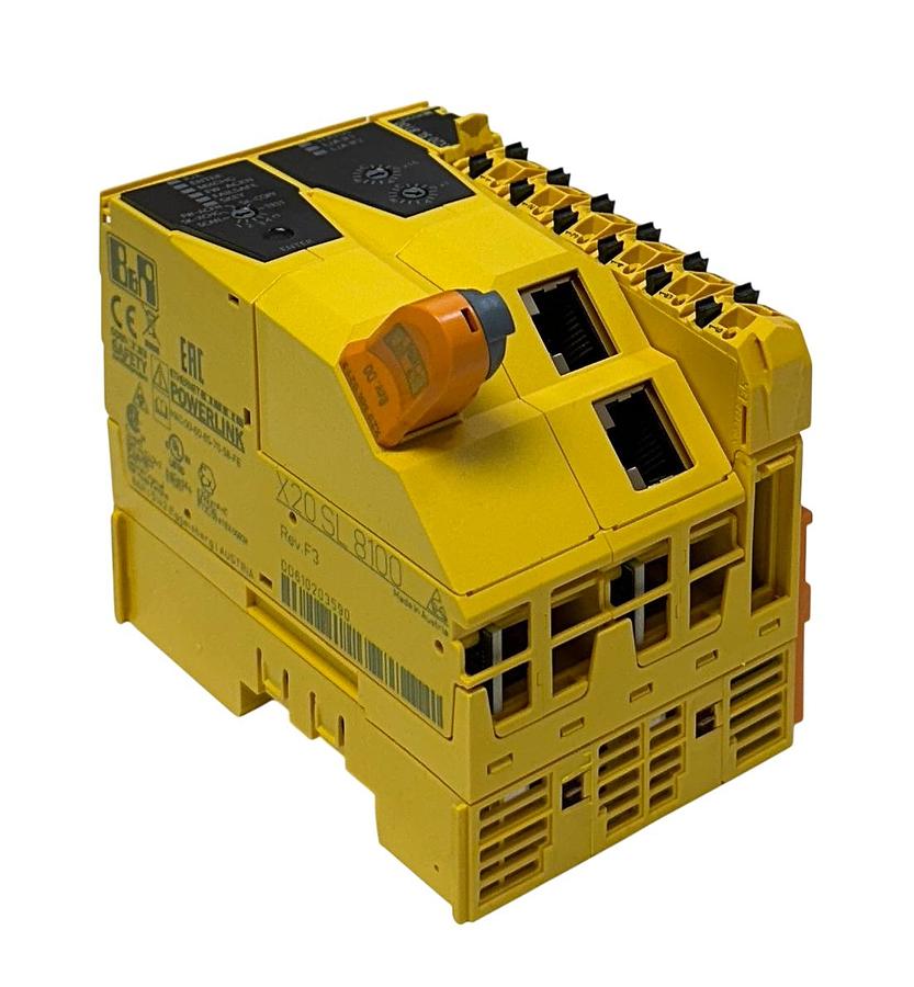 Used B&R X20 SL 8100 / X20SL8100 EtherNet POWERLINK SAFETY MODULE SAFELOGIC NSNP