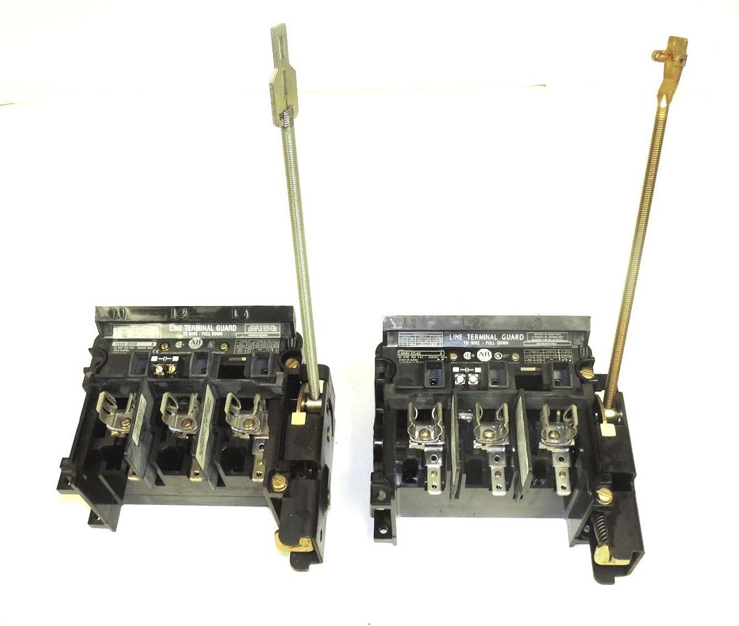 Used LOT OF 2 ALLEN BRADLEY 1494V-DS60 DISCONNECT SWITCH 60A, 600VAC, 250VDC, SER. A