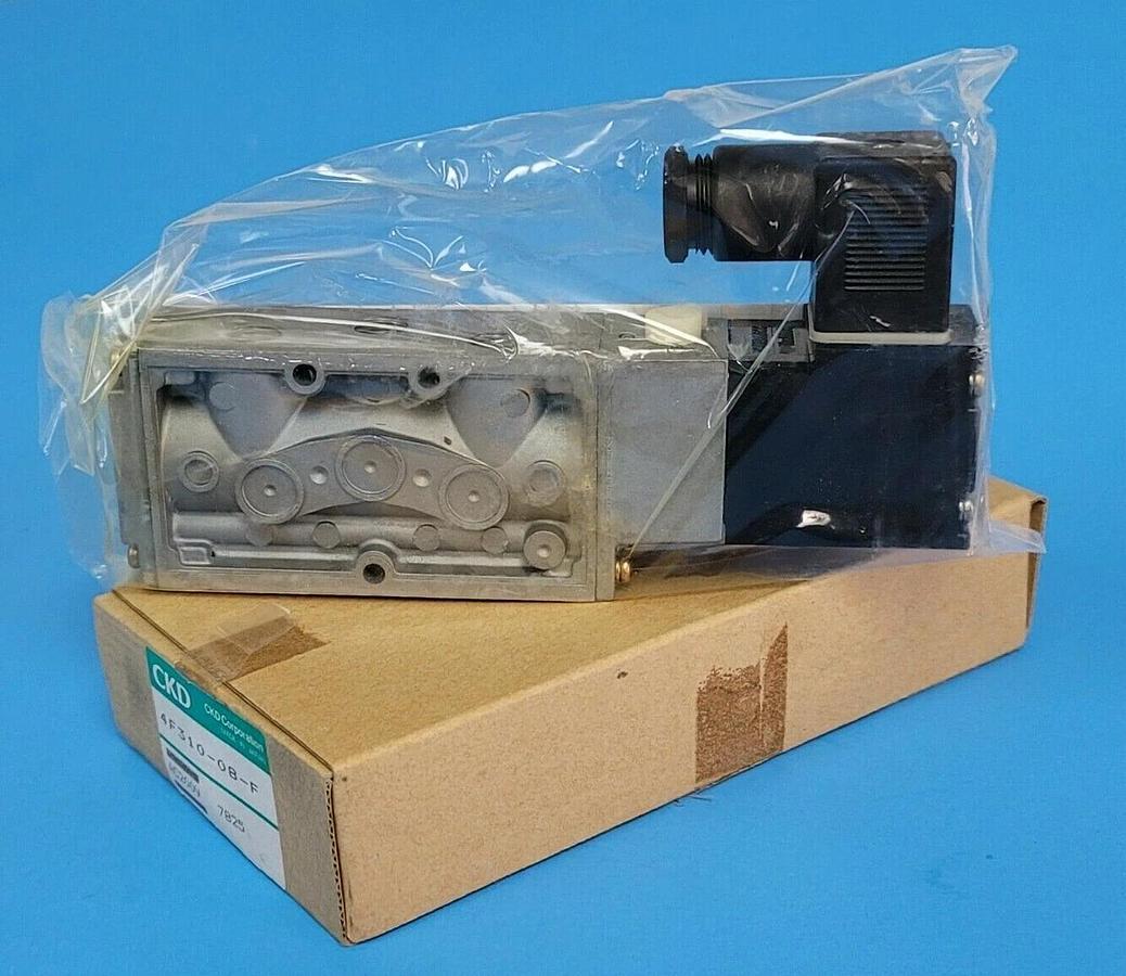 Used NIB CKD 4F310-08-F SOLENOID VALVE AC200V 4F31008F, 4F310-F, 0.1-1.0 MPa