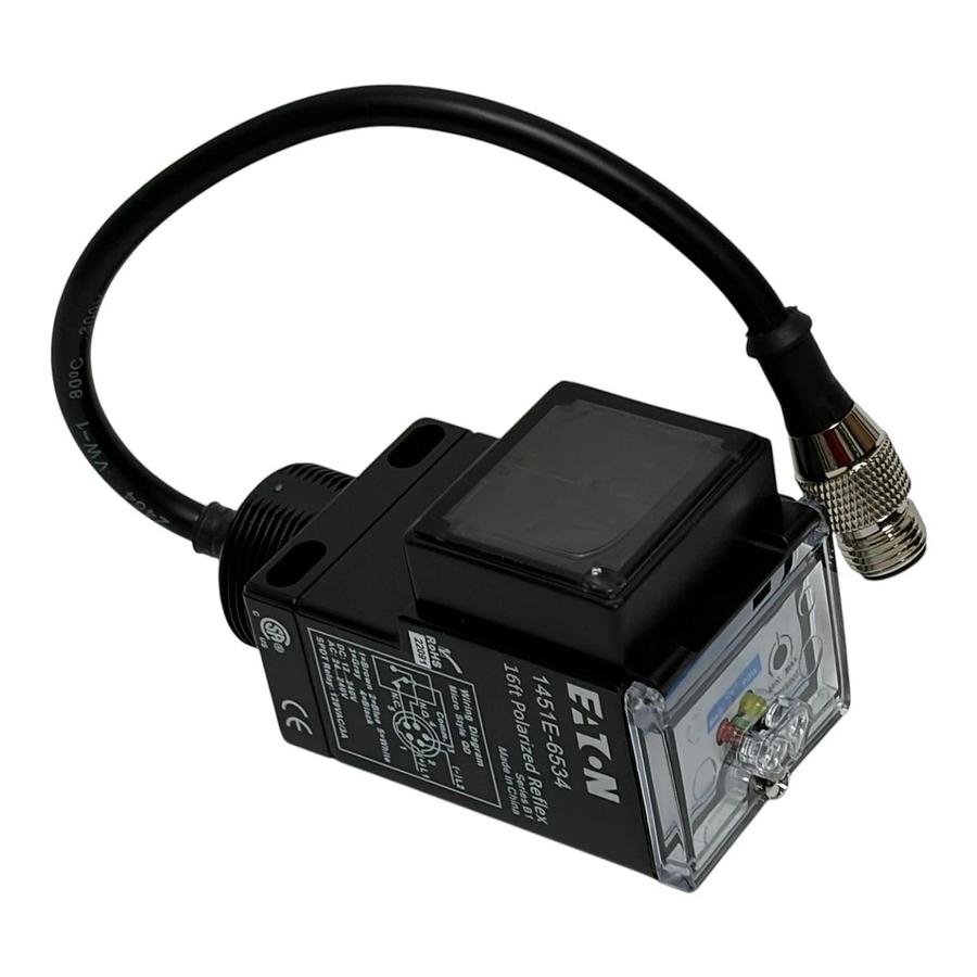 Eaton 1451E-6534 Enhanced 50 Series Polarized Reflex Photoelectric Sensor New