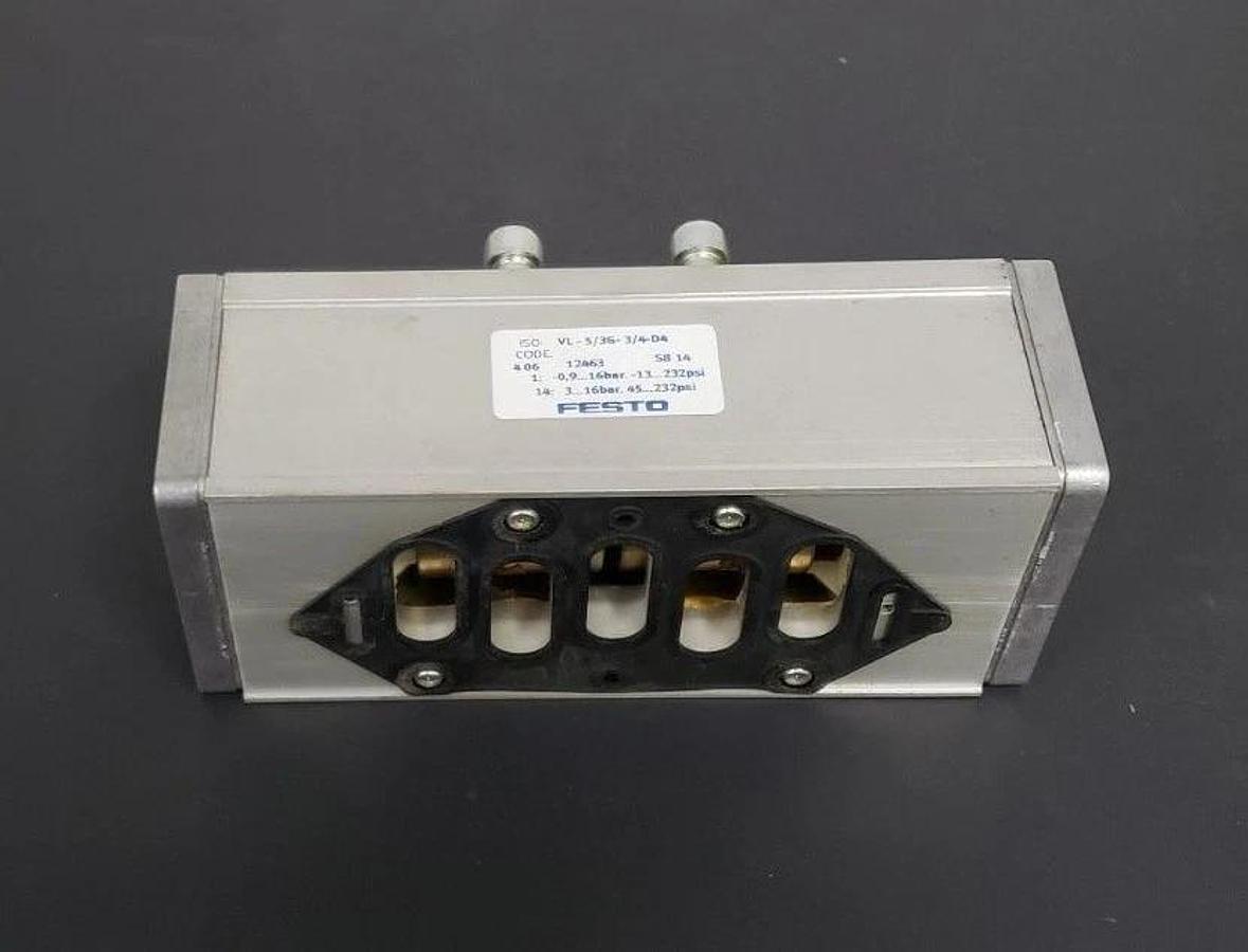 NEW FESTO ELECTRIC VL-5/3G-3/4-D-4 PNEUMATIC VALVE 12463 VL53G34D4