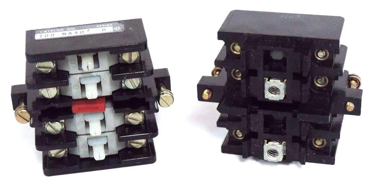 Used LOT OF 2 NEW ALLEN BRADLEY 700-NA40 SER. B CONTACT CARTRIDGES 700NA40