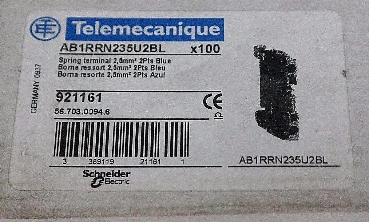 LOT OF 79 NEW TELEMECANIQUE AB1RRN235U2BL TERMINAL BLOCKS 921161, 600V, 20A