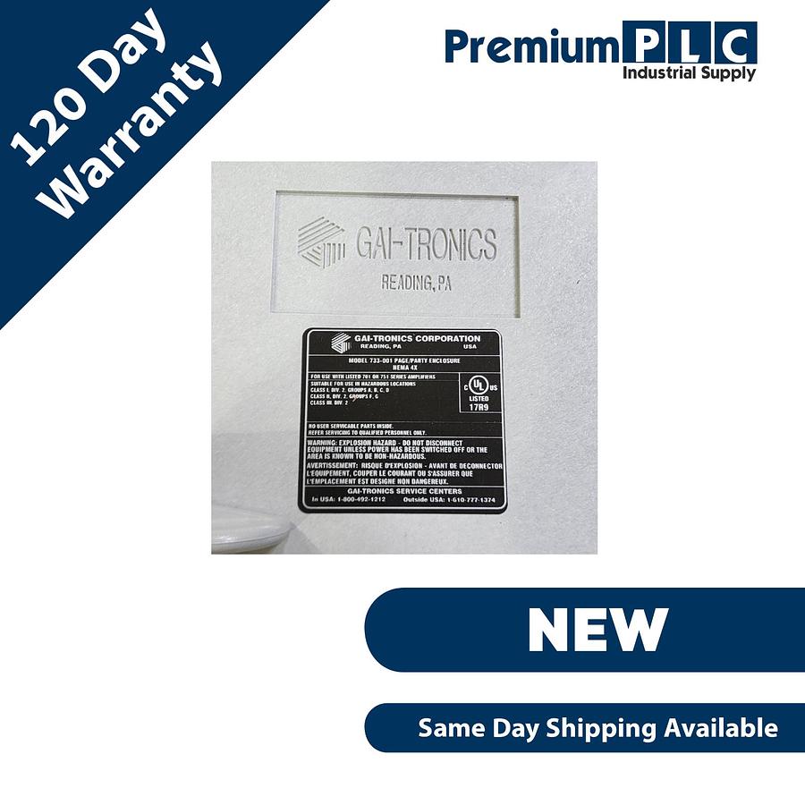 Used NEW GAI-TRONICS HUBBEL 733-001 / 733001 ENCLOUSURE WEATHERPROOF AMPLIFIER (NM)