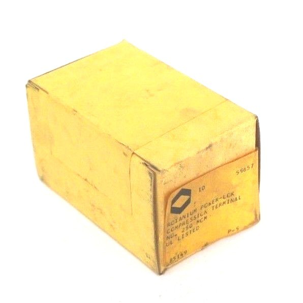 Used LOT OF 10 NIB ROTANIUM POWER LOK COMPRESSION TERMINALS NO. 250 MCM 85149 59657