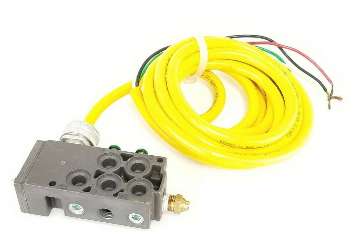Used NUMATICS VALVE MANIFOLD BLOCK W/ WOODHEAD  E53042 CABLE