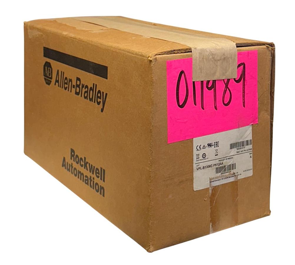 Used ALLEN BRADLEY VPL-B1306C-PK12AA /A Kinetix VPL LOW INERTIA SERVO MOTOR 480V NSMP