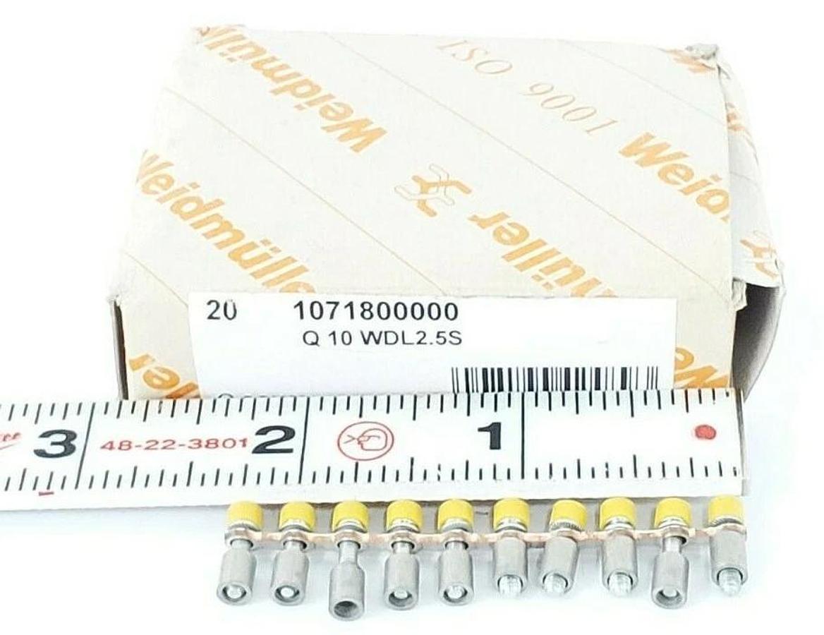 Used BOX OF 20 NEW WEIDMULLER 1071800000 Q 10 WDL2.55