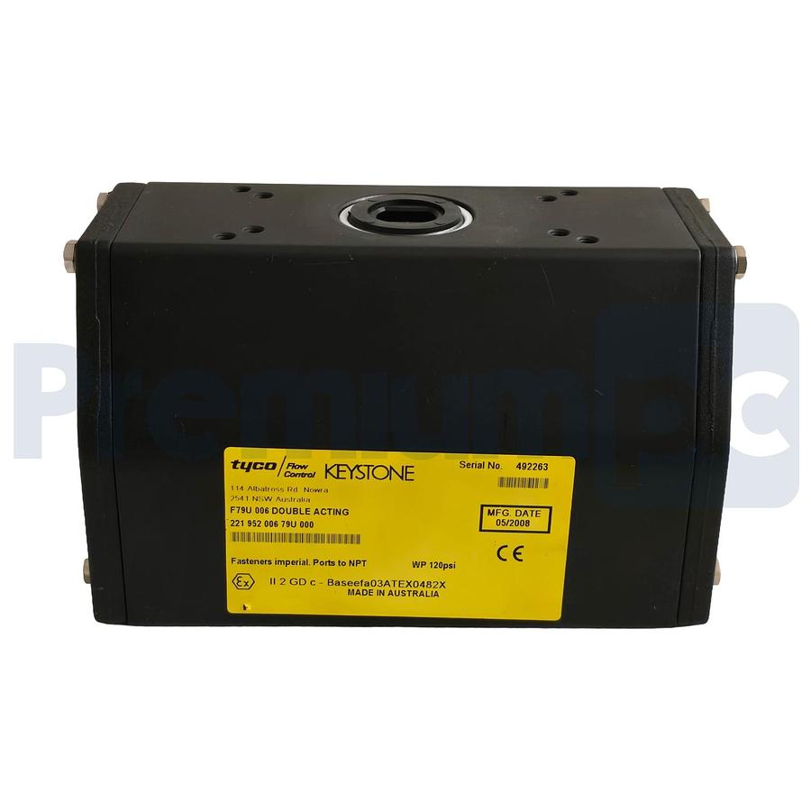 Used Keystone Tyco F79U 006 Double Acting Pneumatic Actuator 221-952-006-79U-000 NSNP