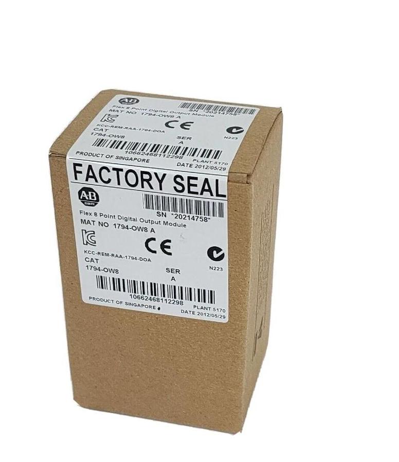Used FACTORY SEALED ALLEN BRADLEY 1794-OW8 SER. A FLEX 8 POINT DIGITAL OUTPUT MODULE