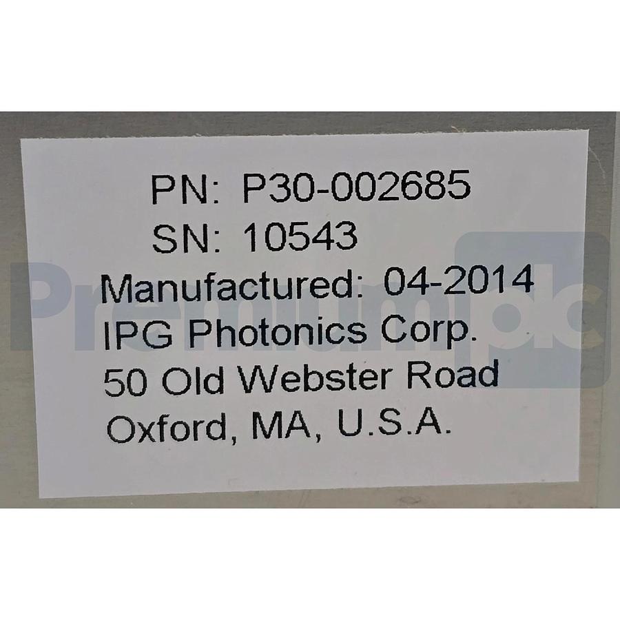 IPG Photonics P30-002685 Fiber Laser Module 2X Beam Switch P30-001226 Controller