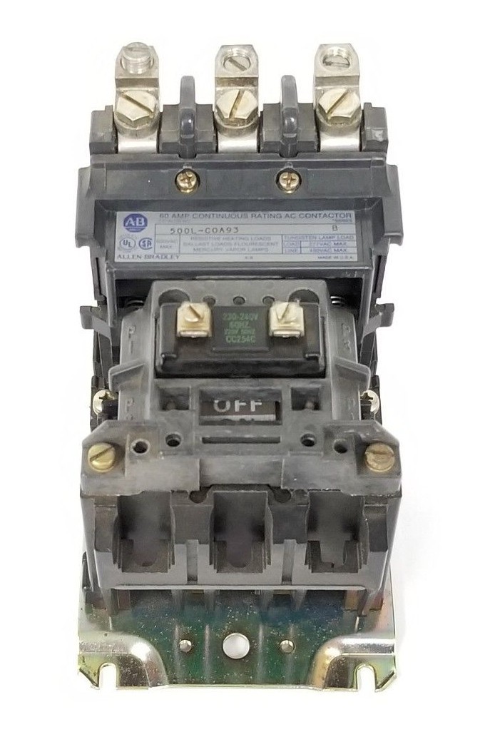 Used ALLEN BRADLEY 500L-COA93 LIGHTING CONTACTOR CC254C 230-240V, 60HZ