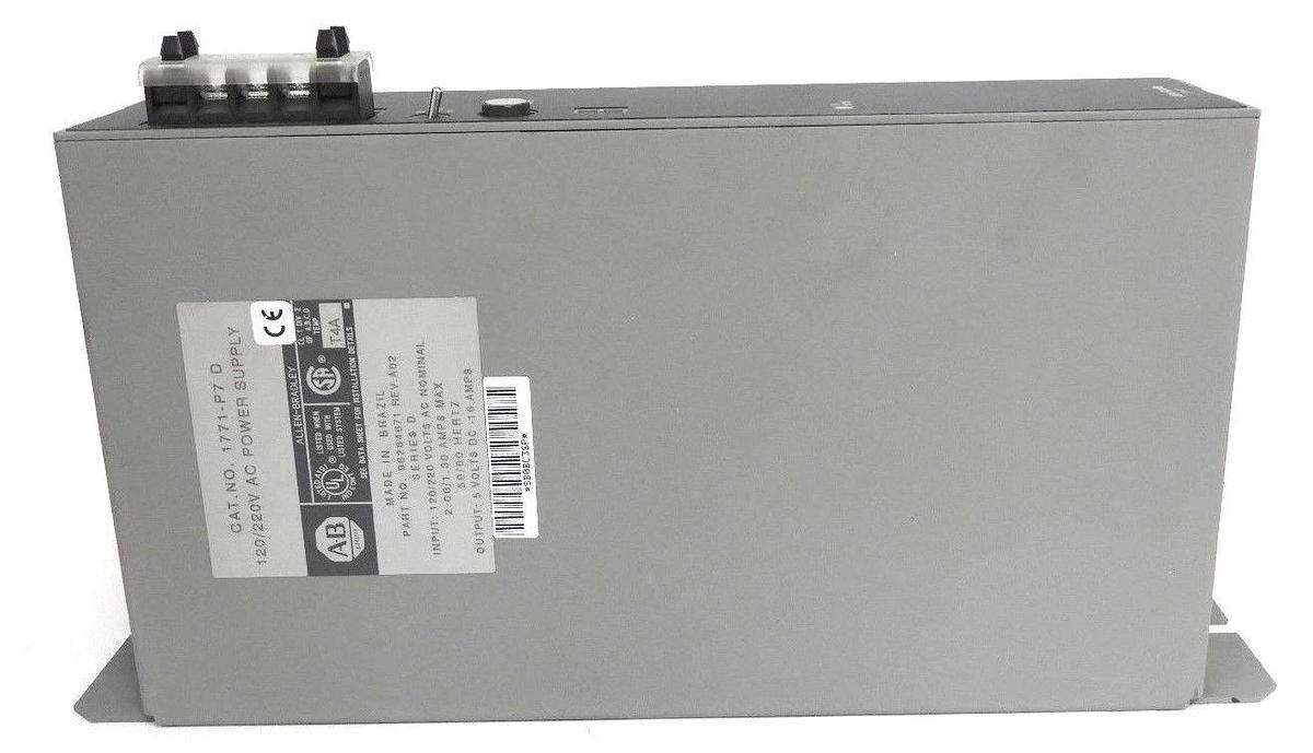 Used LOT OF 2 ALLEN BRADLEY 1771-P7 D POWER SUPPLIES 120/220V SER. D REV. A02