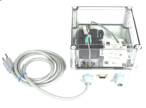 Used VYNCKIER ENCLOSURE W/ LANTRONIX UDS-10 DEVICE SERVER UDS-10-01, POWER SUPPLY