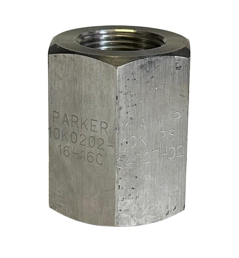 NEW PARKER 10K0202-16-16C / 10K02021616C STAINLESS STEEL NPT ADAPTER 10,000PSI