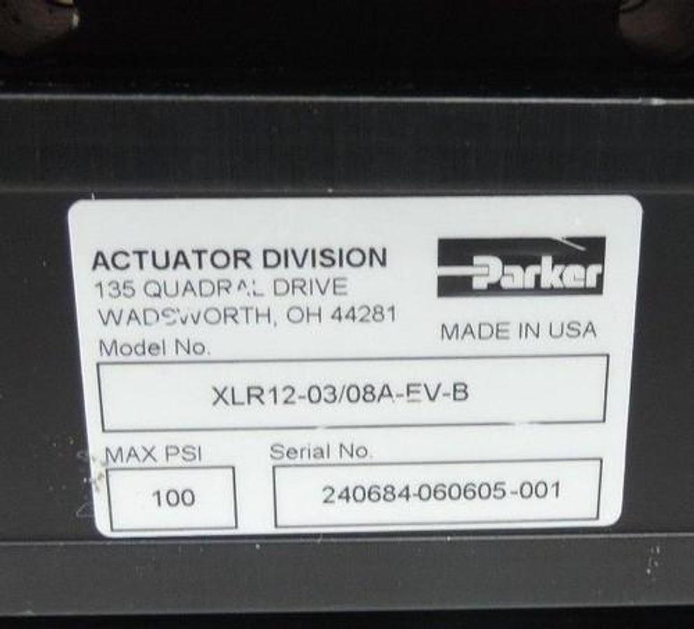 Used NIB PARKER XLR12-03/08A-EV-B REACH SLIDE ACTUATOR CYLINDER 100PSI