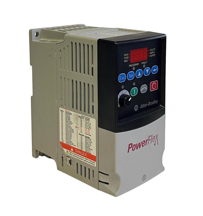 Used ALLEN BRADLEY 22A-D2P3N104 /A PowerFlex 4 AC DRIVE 0.75kW/1.0HP 22AD2P3N104