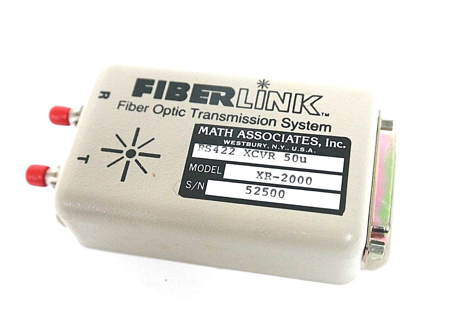 Used FIBER LINK XR-2000 FIBER OPTIC TRANSMISSION SYSTEM RS422 XCVR 50u, XR2000