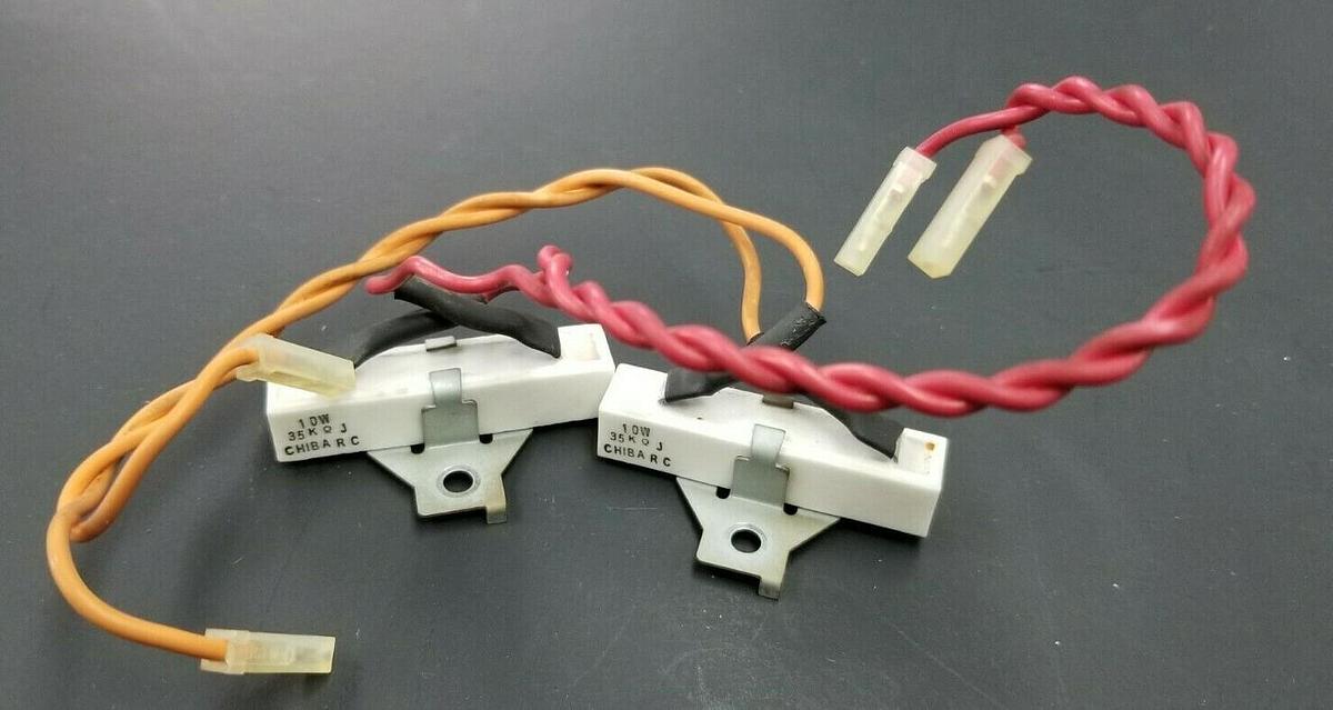 Used LOT OF 2 CHIBA RC RESISTORS 10W 35K