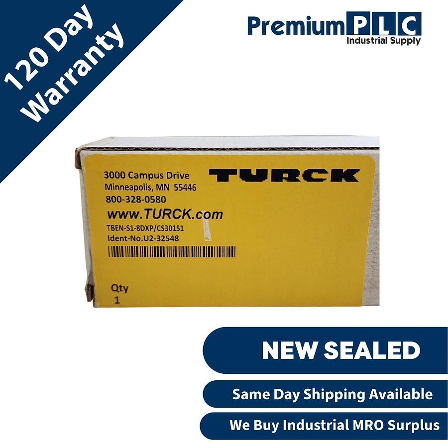 Used NEW TURCK TBEN-S1-8DXP/CS30151 ENET COMPACT MULTIPROTOCOL I/O MODULE U2-32548