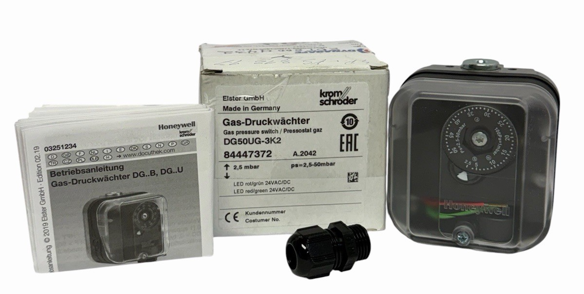 Used New Krom Schroder DG50UG-3K2 DG50UG3K2 Gas Pressure Switch 84447372