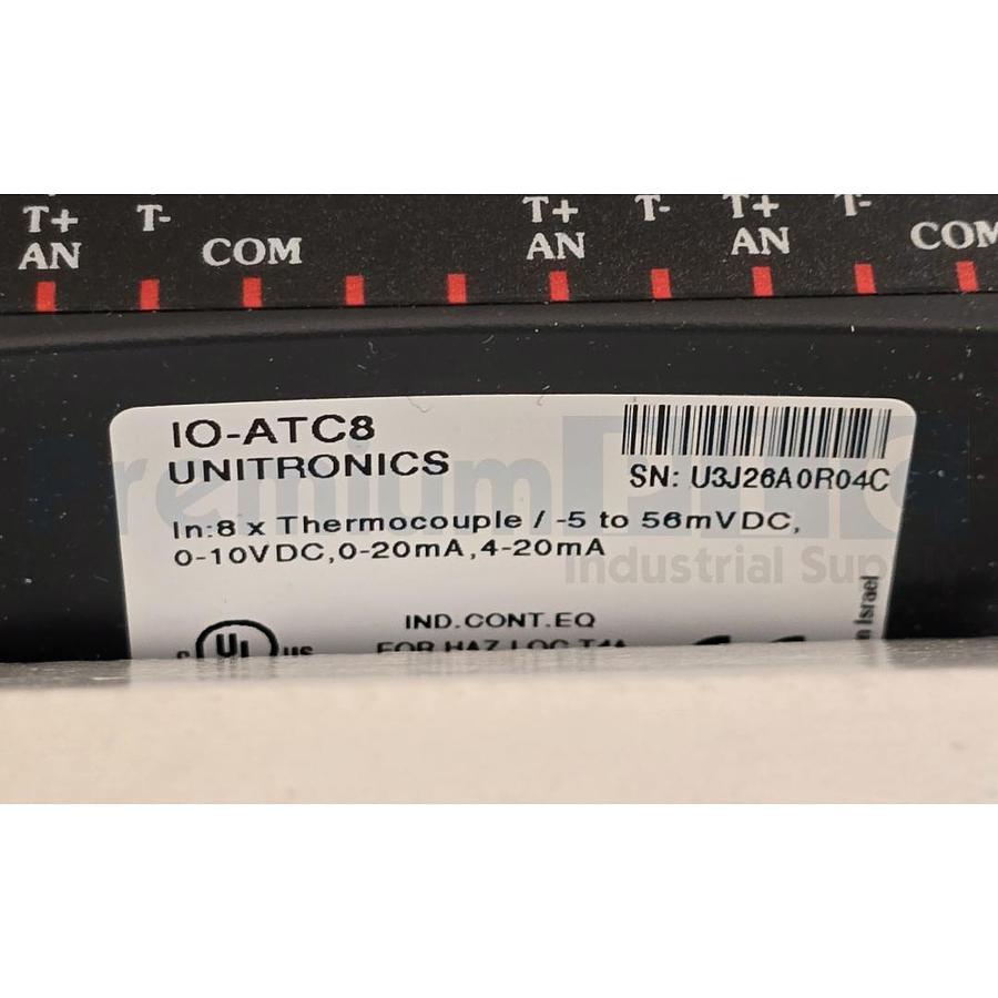 Used NEW UNITRONICS IO-ATC8 / IOATC8 VISION I/O EXPANSION MODULE THERMOCOUPLE NSMP