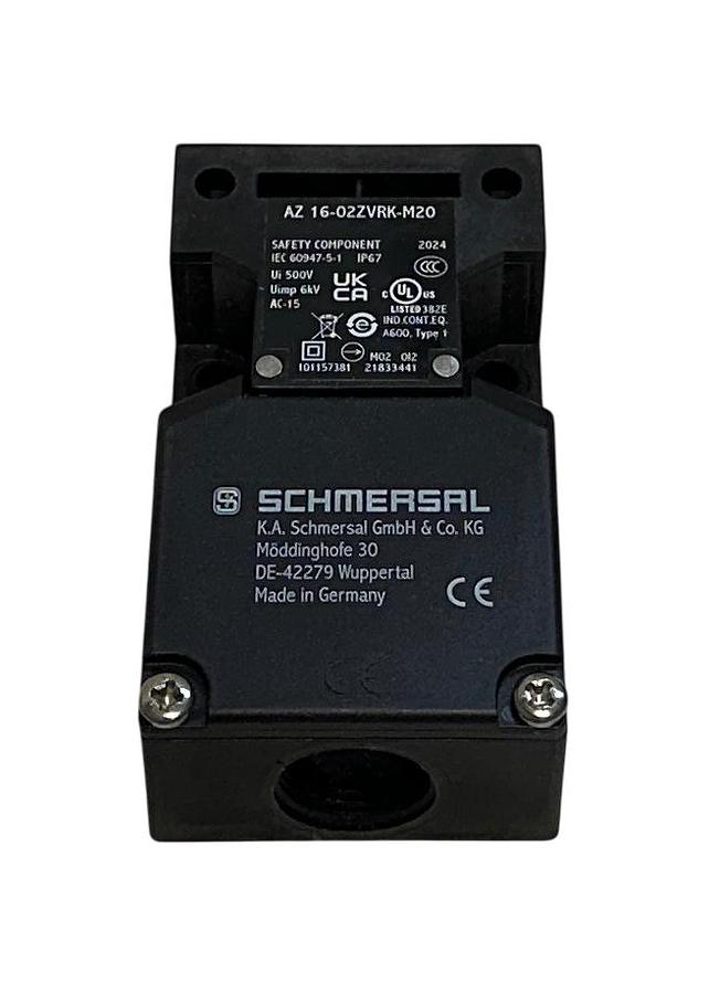 Used SCHMERSAL AZ 16-02ZVRK-M20 / 37AH8944 SAFETY SWITCH W/ SEPARATE ACTUATOR NSMP