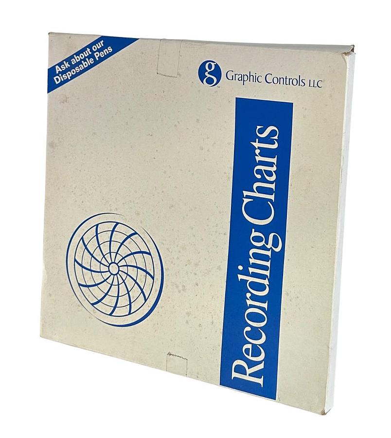 Used NEW GRAPHIC CONTROLS PN-10772334 / 10772334 RECORDING CHARTS 500P1225-28 100CT