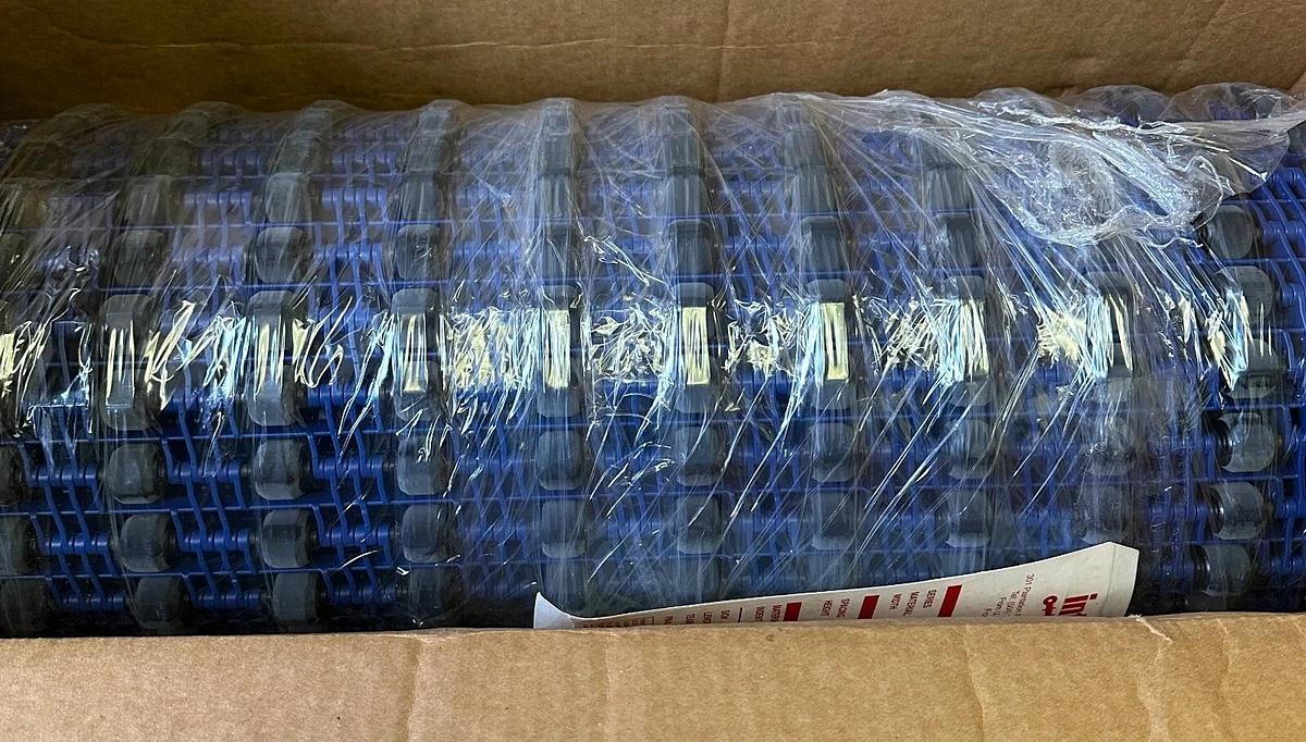 NEW INTRALOX SERIES 900 23.8'' BLUE ACETAL FLUSH GRID BELT 7' LENGTH 161K572H01