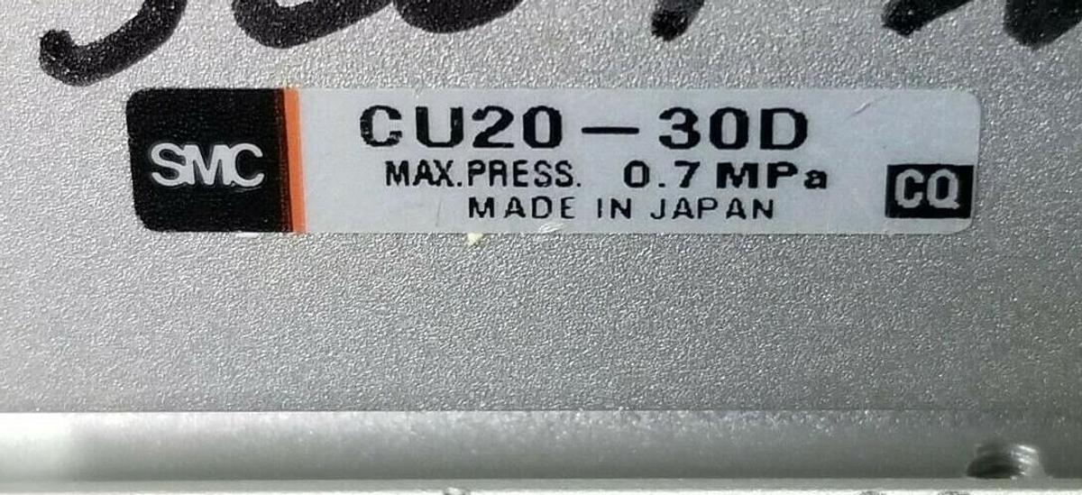 Used LOT OF 2 NEW SMC CU20-30D DOUBLE ACTING CYLINDERS FREE MOUNT 20MM CU2030D