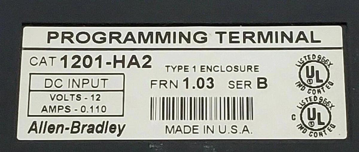 Used ALLEN-BRADLEY 1305-BA02A-HA2 SER. A VARIABLE FREQUENCY AC DRIVE W/ 1201-HA2