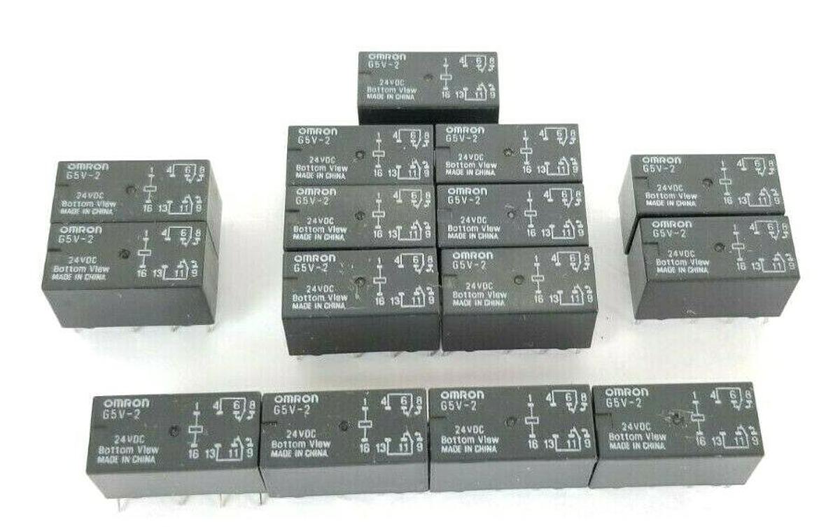 Used LOT OF 15 OMRON G5V224VDC RELAYS G5V-2 24VDC