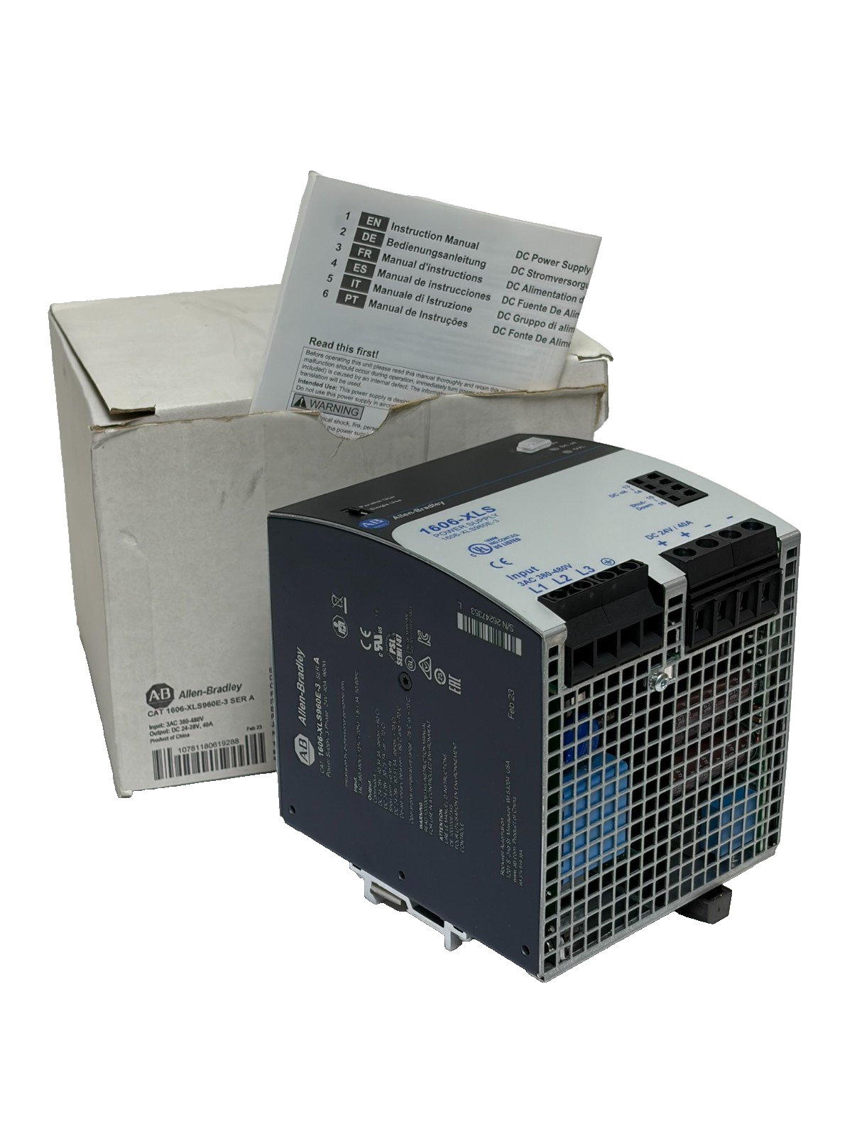 NEW ALLEN BRADLEY 1606-XLS960E-3 /A 1606-XLS DC POWER SUPPLY 960W 1606XLS960E3