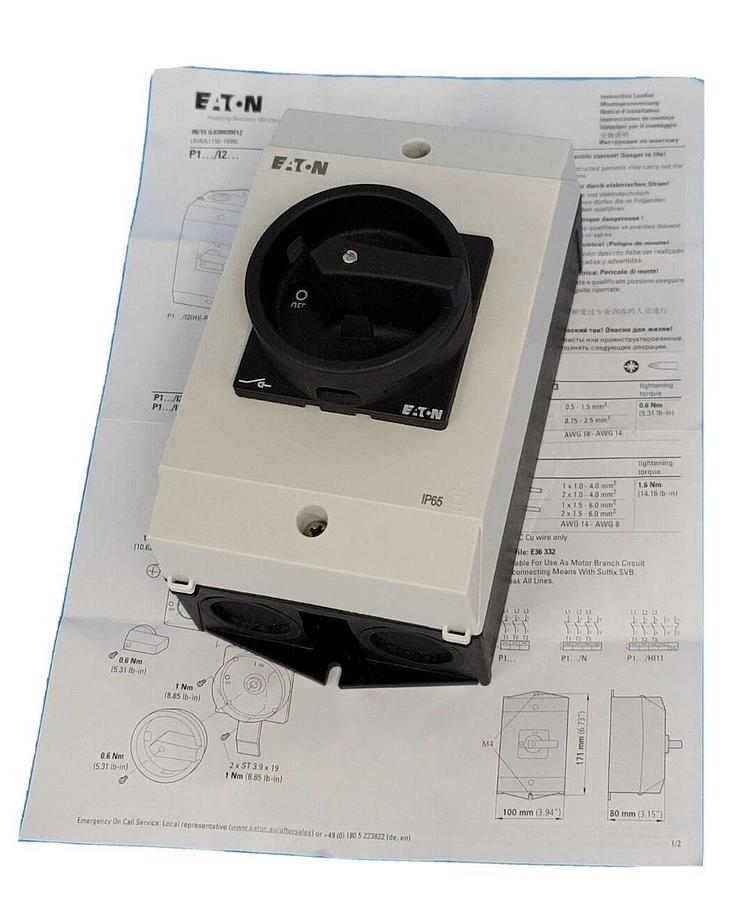 Used NIB EATON CUTLER-HAMMER P1-32/I2/SVB-SW/HI11 MAIN SWITCH