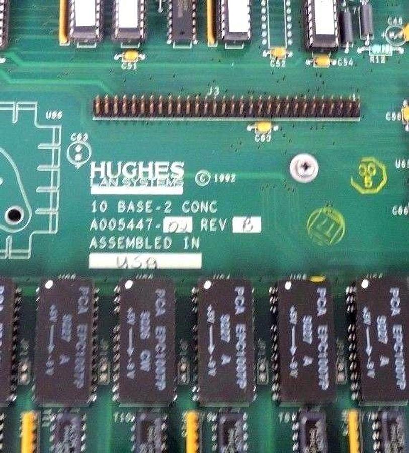 Used HUGHES LAN SYSTEMS A005447-02 REV. B THINNET CONCENTRATOR 312TN A00544702