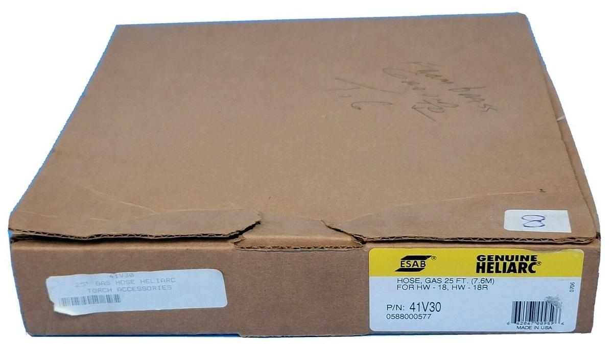 Used NEW HELIARC 41V30 25FT GAS HOSE FOR HW-18, HW-18R TORCH ACCESSORY