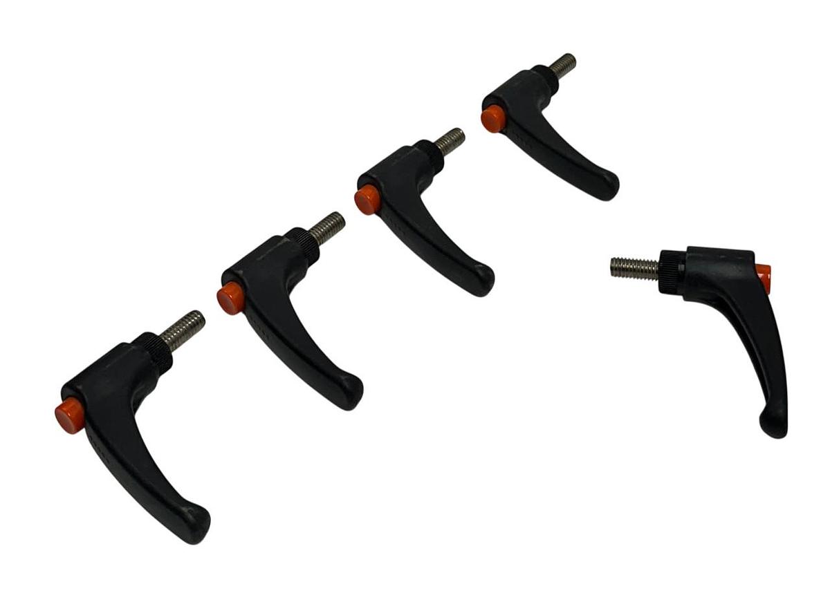 5 KIPP K0270.3A41X20 / 3GJD1 ADJUSTABLE HANDLES PLASTIC W/ SS THREAD 20mm NSNP